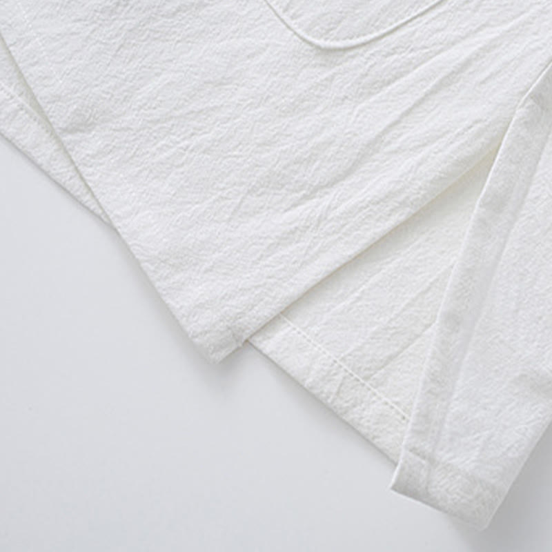 Camisa de manga larga con botones de Buddha Stones para meditación, pantalones, traje para hombre - image 8