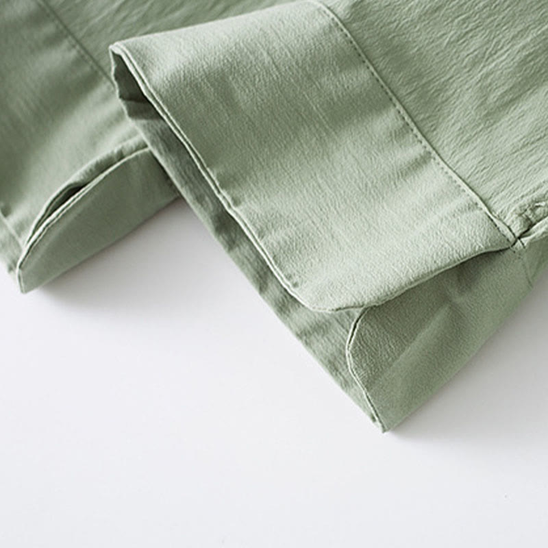 Camisa de manga tres cuartos con botones de rana y Buddha Stones para hombre - image 9