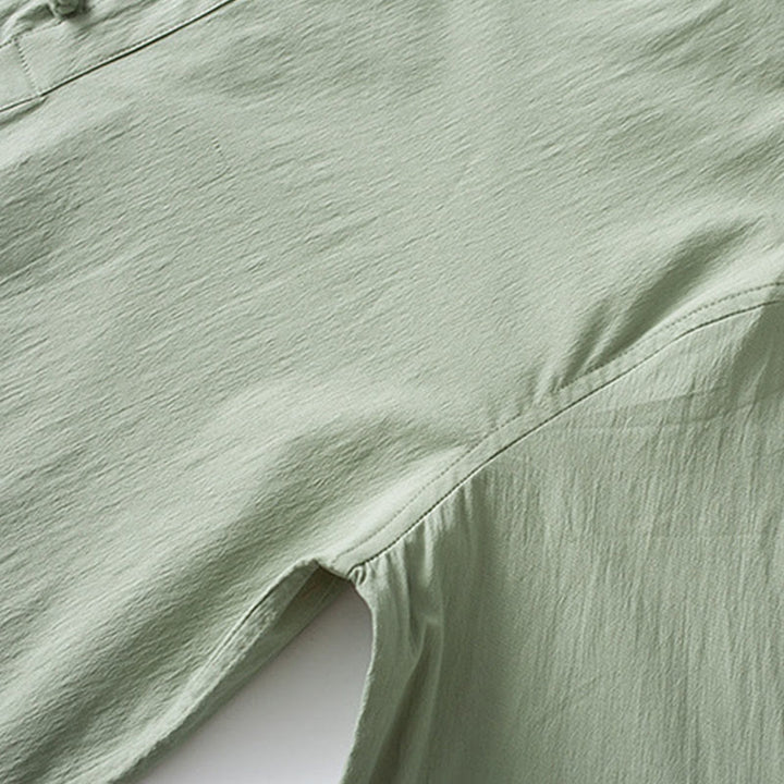 Camisa de manga tres cuartos con botones de rana y Buddha Stones para hombre - image 11