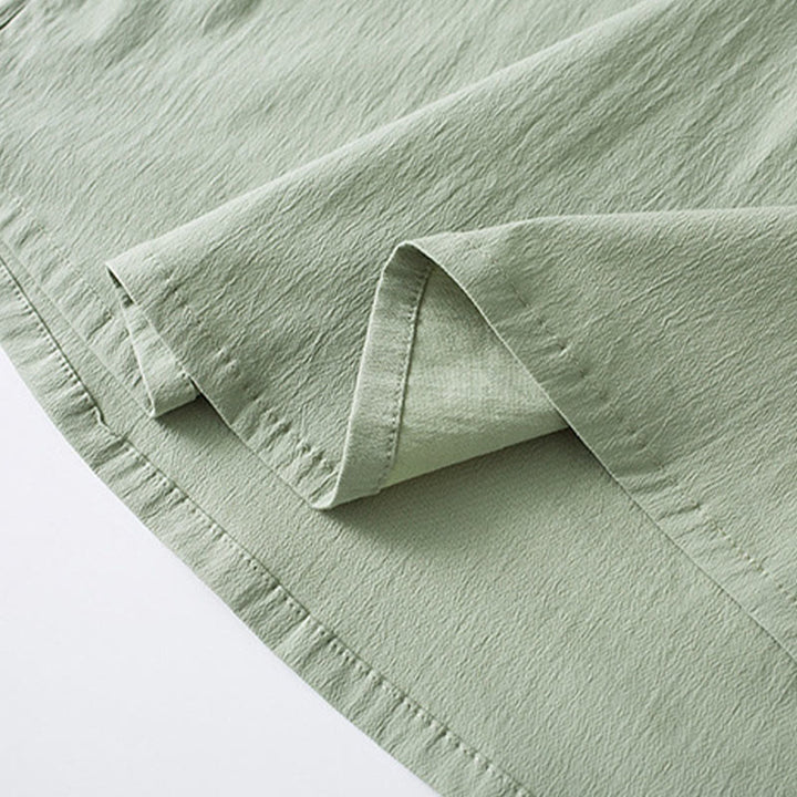 Camisa de manga tres cuartos con botones de rana y Buddha Stones para hombre - image 17