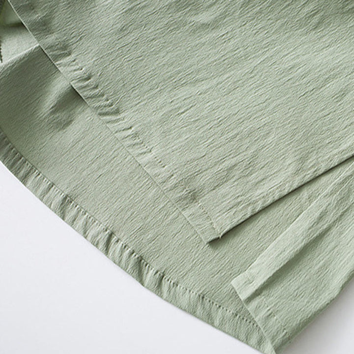 Camisa de manga tres cuartos con botones de rana y Buddha Stones para hombre - image 15