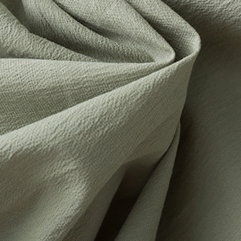 Pantalones de camisa de manga tres cuartos con botones de rana y Buddha Stones para hombre