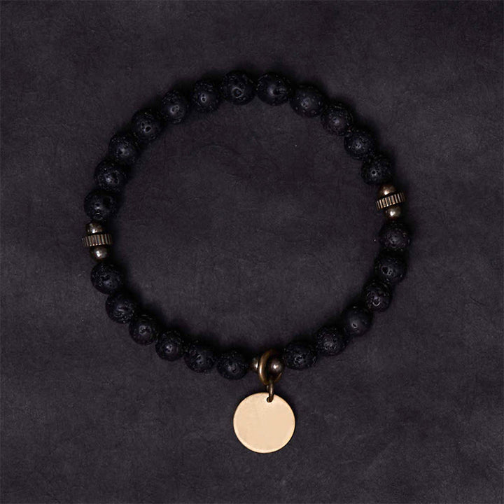 Pulsera de piedra de lava natural con Buddha Stones que proporciona calma y apoyo curativo - image 2