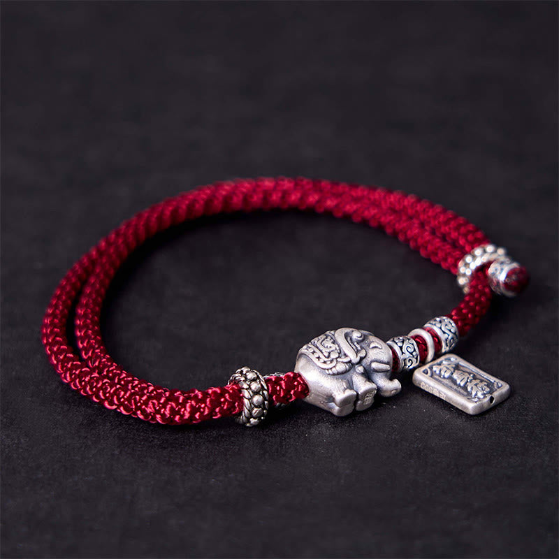 Pulsera de fuerza con amuleto de elefante de plata de ley 925 con Buddha Stones y símbolo de seguridad y bienestar - image 17