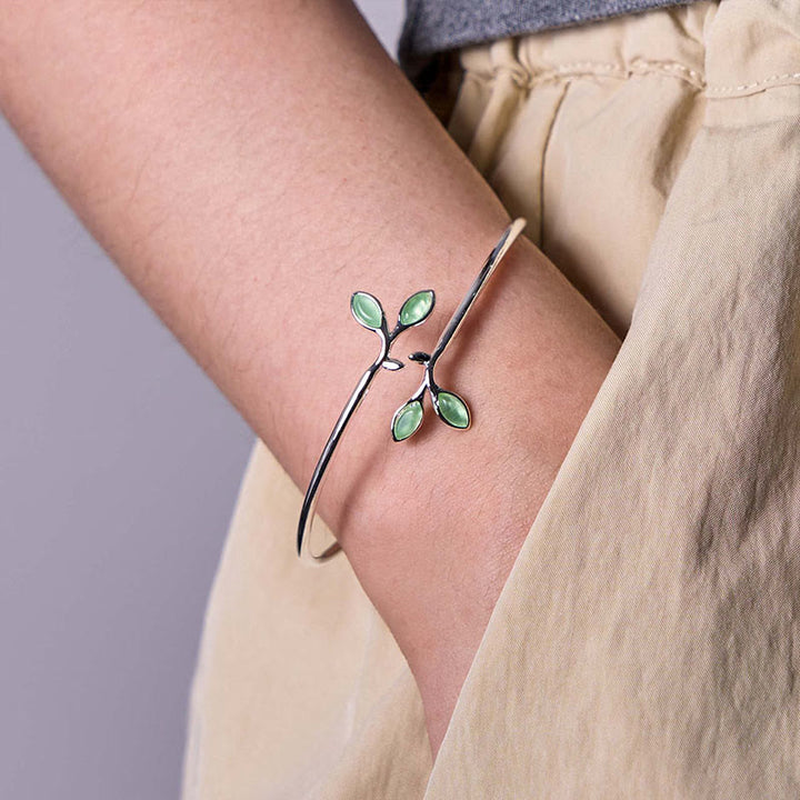 Brazalete con diseño de Buddha Stones, brazalete con soporte para ojo de gato