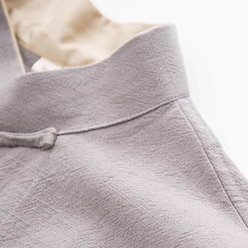 Camisa de manga larga con Buddha Stones Tang, de algodón y lino, para hombre - image 21