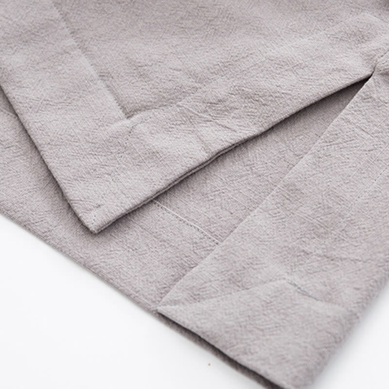 Camisa de manga larga con Buddha Stones Tang, de algodón y lino, para hombre - image 22