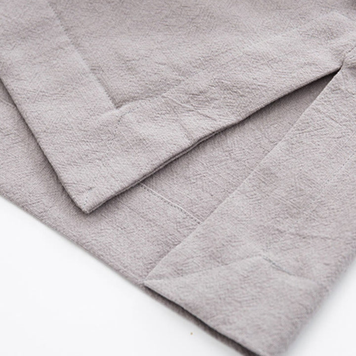 Camisa de manga larga con Buddha Stones Tang, de algodón y lino, para hombre - image 22