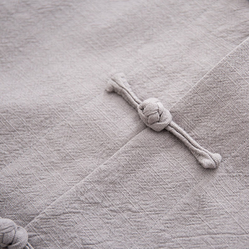 Camisa de manga larga con Buddha Stones Tang, de algodón y lino, para hombre - image 24