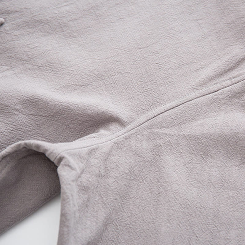 Camisa de manga larga con Buddha Stones Tang, de algodón y lino, para hombre - image 23