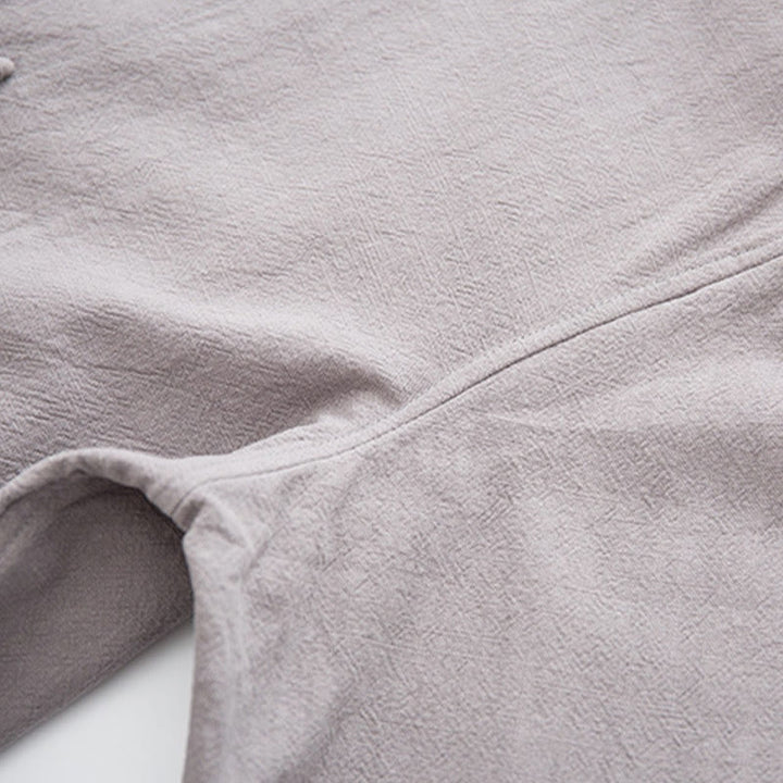 Camisa de manga larga con Buddha Stones Tang, de algodón y lino, para hombre - image 23