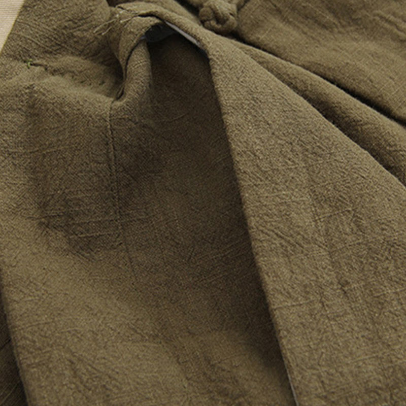 Camisa de manga larga con Buddha Stones Tang, de algodón y lino, para hombre - image 18