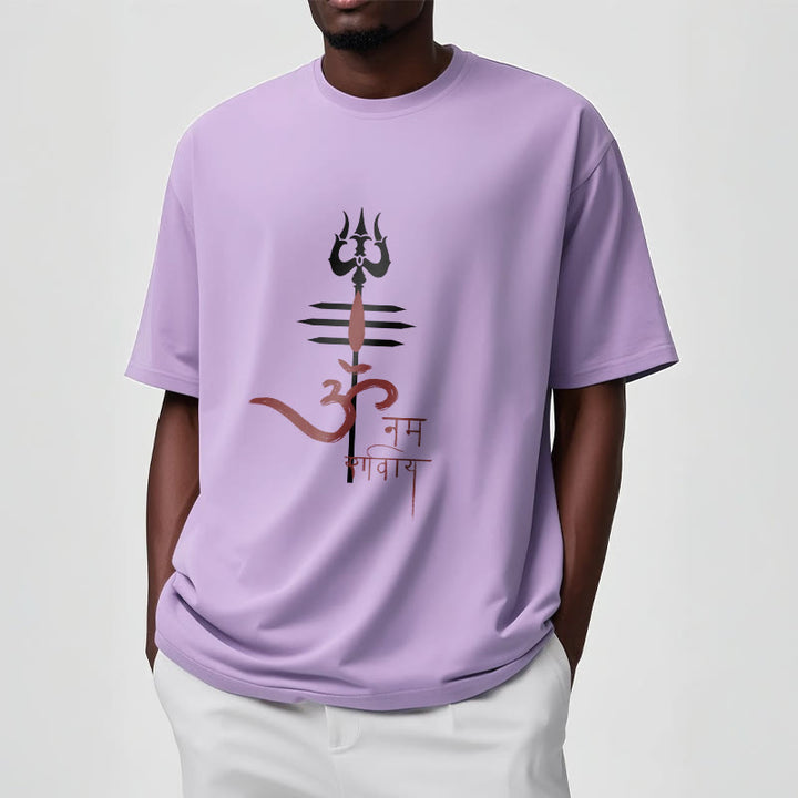Camiseta de algodón con diseño de tridente de Buddha Stones OM NAMAH SHIVAYA - image 11