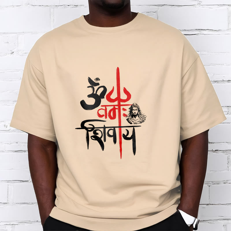 Camiseta de algodón con tridente rojo OM NAMAH SHIVAYA de Buddha Stones - image 15