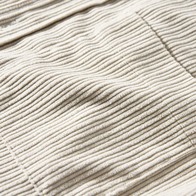 Camisa cómoda de pana con bolsillo, cuello vuelto y manga larga para hombre de Buddha Stones - image 7