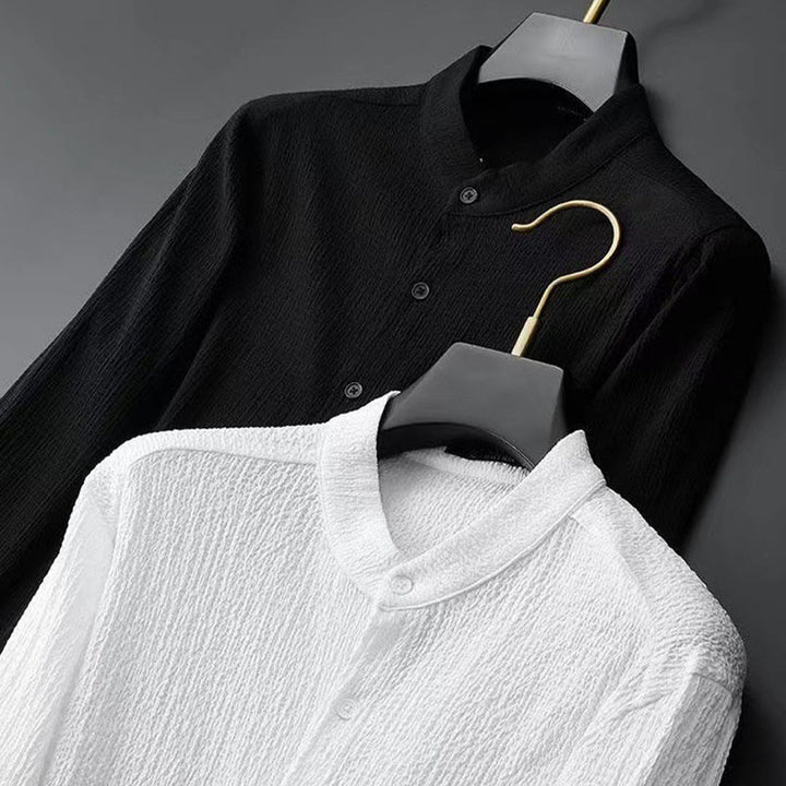 Conjunto de ropa para hombre con pantalones y manga larga de color puro con Buddha Stones - image 9