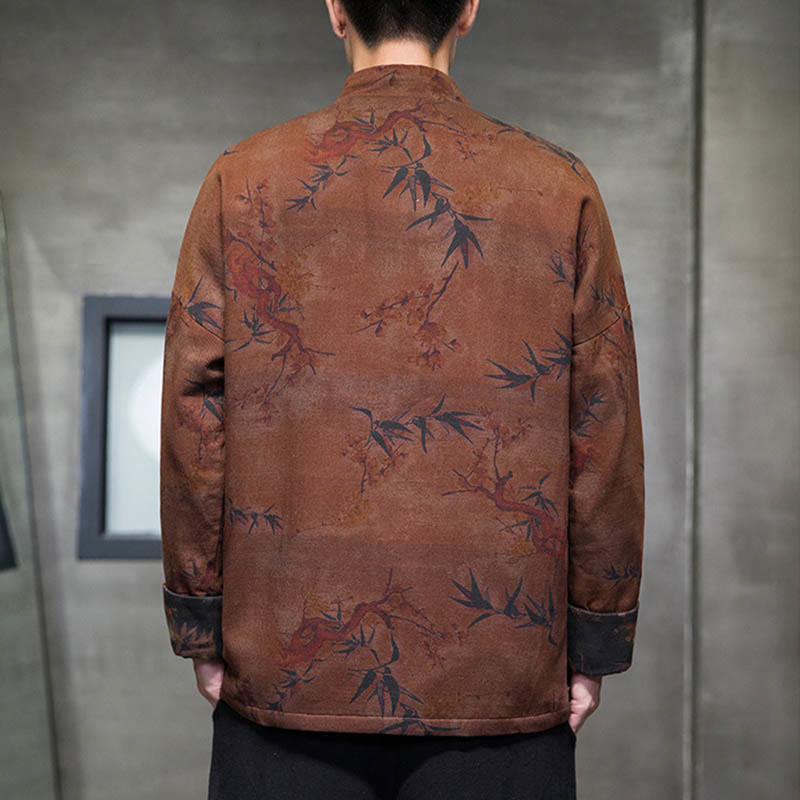 Camisa larga de algodón para hombre, chaqueta y traje chino con botones de rana y Buddha Stones - image 12