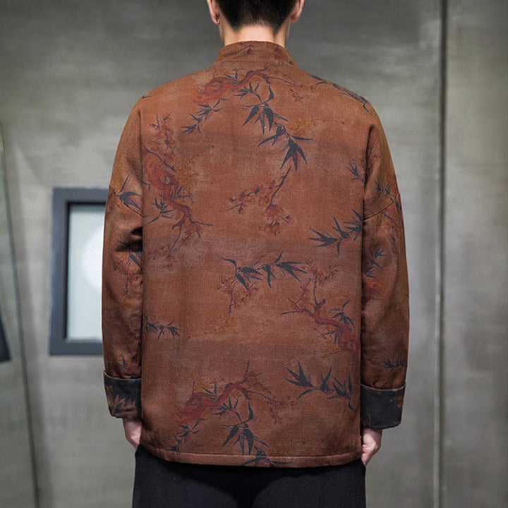 Camisa larga de algodón para hombre, chaqueta y traje chino con botones de rana y Buddha Stones - image 13