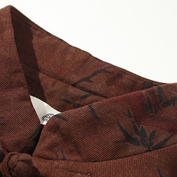 Camisa larga de algodón para hombre, chaqueta y traje chino con botones de rana y Buddha Stones - image 25