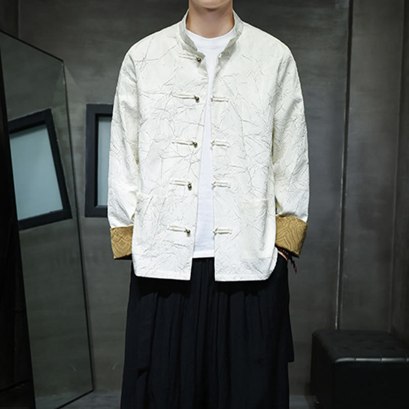 Traje Tang con Buddha Stones , informal, con botones de rana, manga larga, nailon, chaqueta, camisa, ropa para hombre - image 10