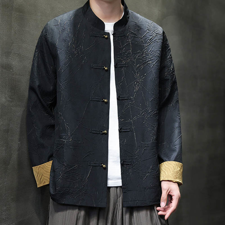 Traje Tang con Buddha Stones , informal, con botones de rana, manga larga, nailon, chaqueta, camisa, ropa para hombre - image 7