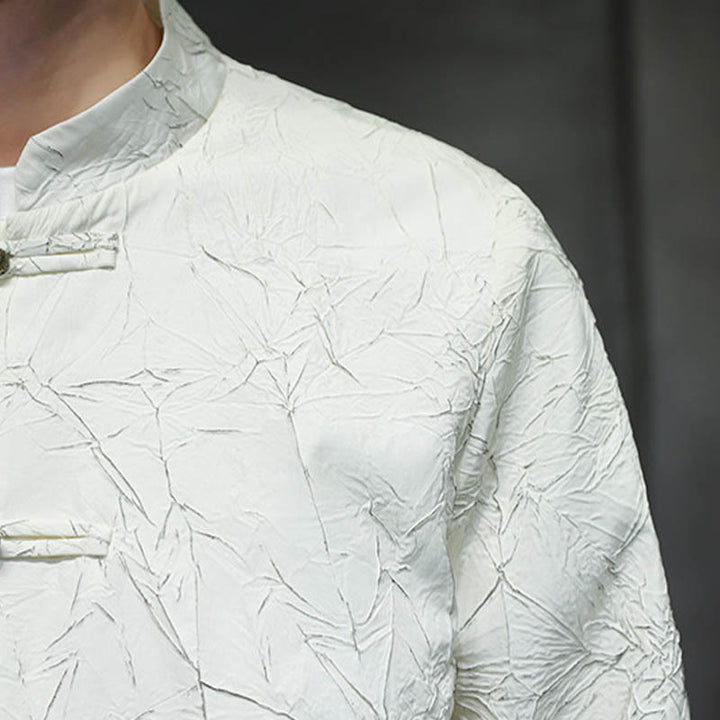 Traje Tang con Buddha Stones , informal, con botones de rana, manga larga, nailon, chaqueta, camisa, ropa para hombre - image 12