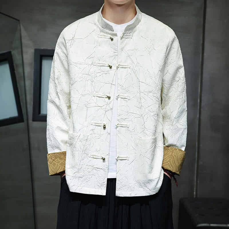 Traje Tang con Buddha Stones , informal, con botones de rana, manga larga, nailon, chaqueta, camisa, ropa para hombre - image 14