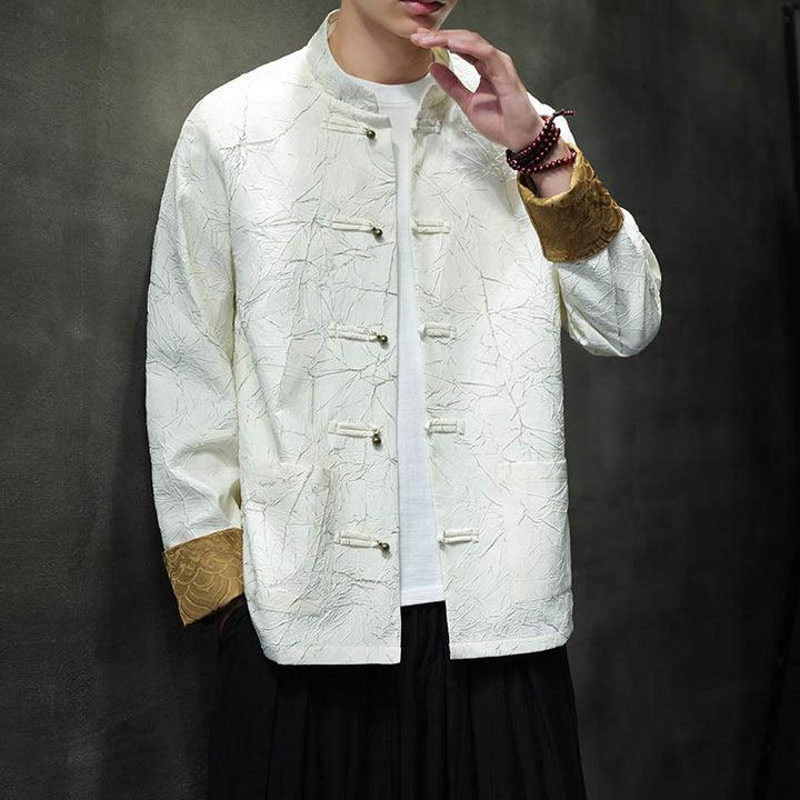 Traje Tang con Buddha Stones , informal, con botones de rana, manga larga, nailon, chaqueta, camisa, ropa para hombre - image 15