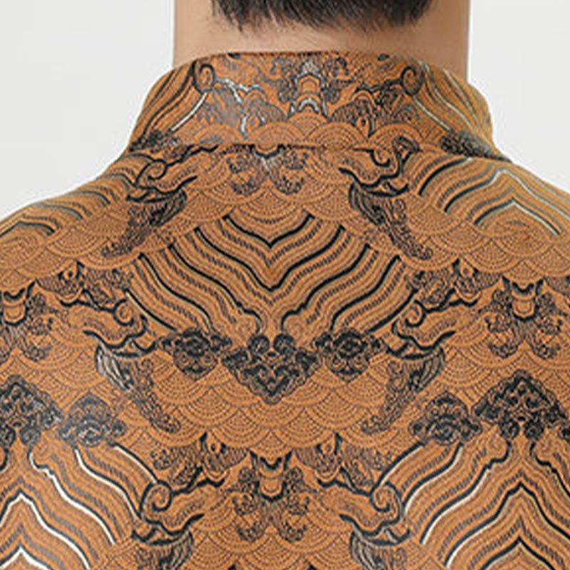 Traje chino Tang con Buddha Stones , camisa larga con forma de onda, chaqueta para hombre - image 24