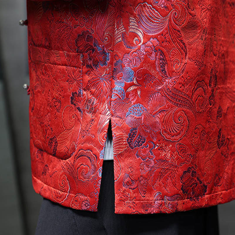 Traje chino Tang con Buddha Stones , camisa larga con cuello alto, chaqueta para hombre - image 15