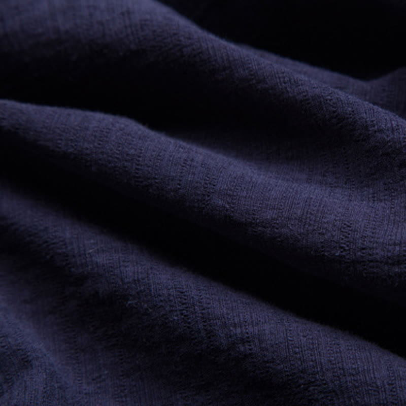 Camisa de manga corta para hombre con Buddha Stones y bolsillo, cuello con muescas, cárdigan, camisa cómoda de lino y algodón - image 14