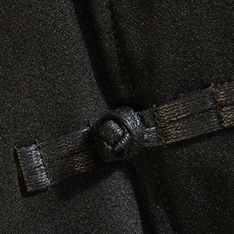 Chaqueta de algodón con botones de rana para hombre, informal, con bordado de Buddha Stones , dragón y fénix - image 6