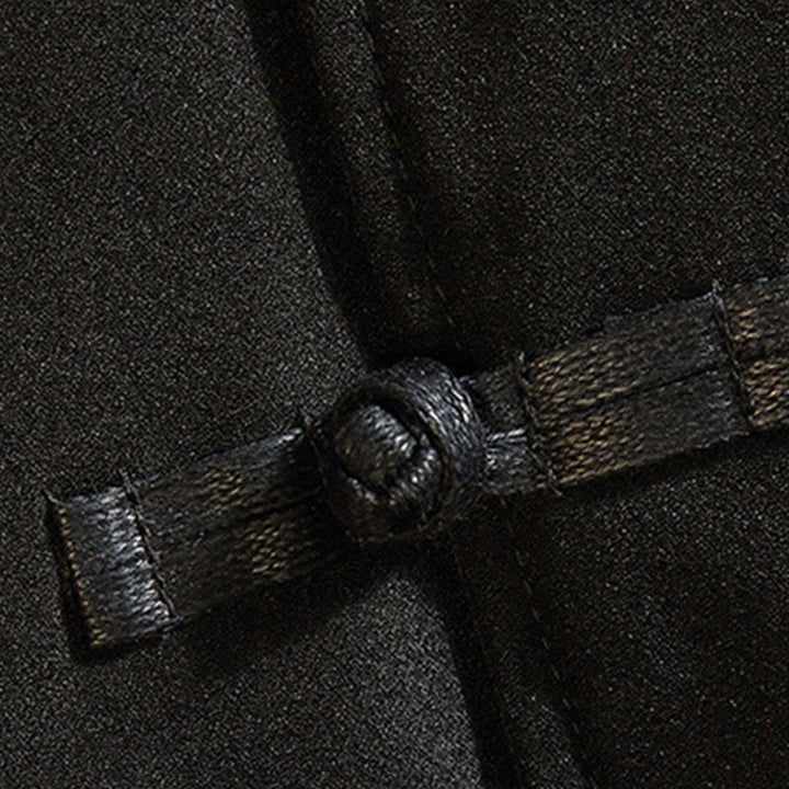 Chaqueta de algodón con botones de rana para hombre, informal, con bordado de Buddha Stones , dragón y fénix - image 6