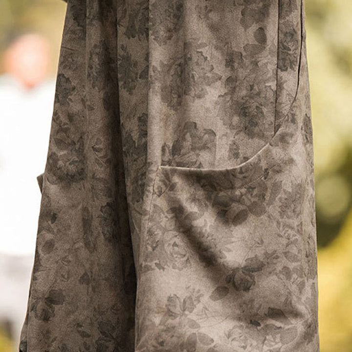 Pantalones casuales de pana de algodón con flores y Buddha Stones para hombre con bolsillos grandes - image 13