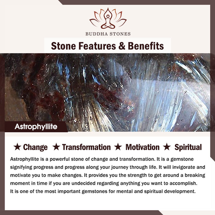Pulsera de transformación de astrofilita con Buddha Stones