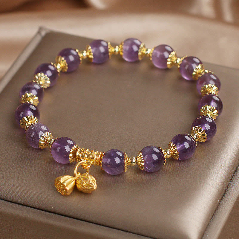 Pulsera de amatista que aumenta la nobleza con Buddha Stones