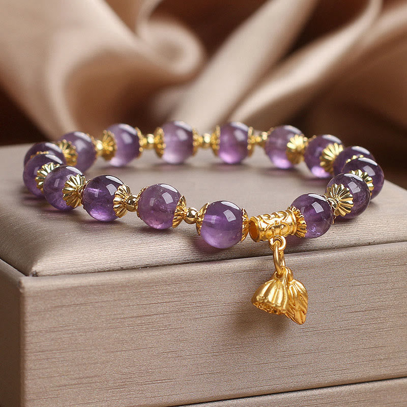 Pulsera de amatista que aumenta la nobleza con Buddha Stones