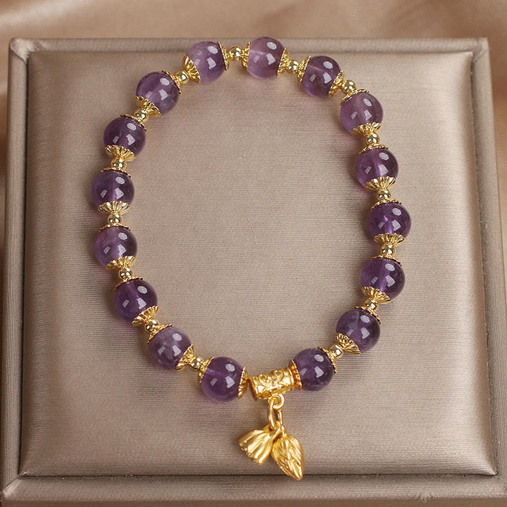 Pulsera de amatista que aumenta la nobleza con Buddha Stones