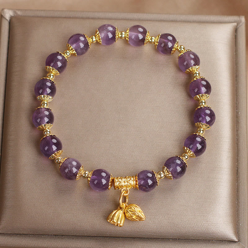 Pulsera de amatista que aumenta la nobleza con Buddha Stones