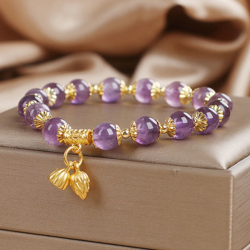 Pulsera de amatista que aumenta la nobleza con Buddha Stones