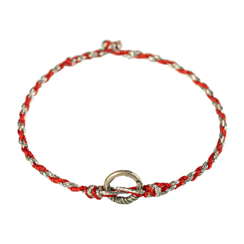 Pulsera de hilo de la suerte con hebilla de la paz y Buddha Stones en plata de ley 925 - image 12