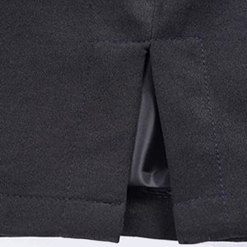 Chaqueta de poliéster con botones de rana y bordado de dragón y Buddha Stones para hombre, ropa con bolsillos - image 12