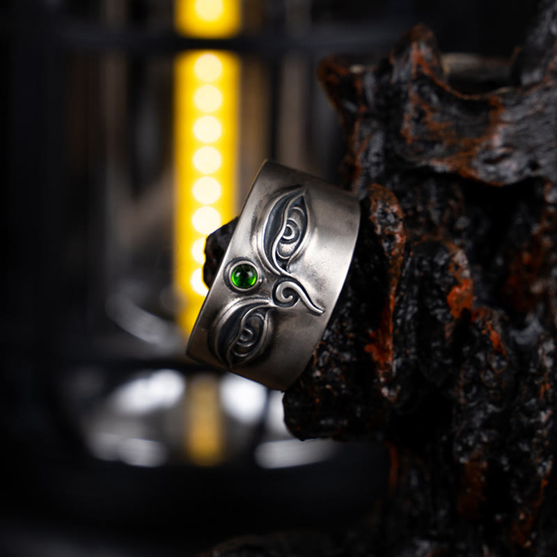 Anillo ajustable de plata de ley 925 con Buddha Stones y Bodhisattva Tara Calm - image 8