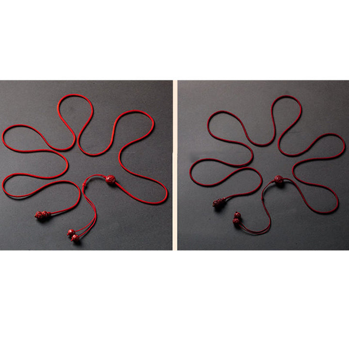 Cadena para el vientre con hilo rojo y bendición calmante con forma de calabaza del zodíaco chino y Buddha Stones