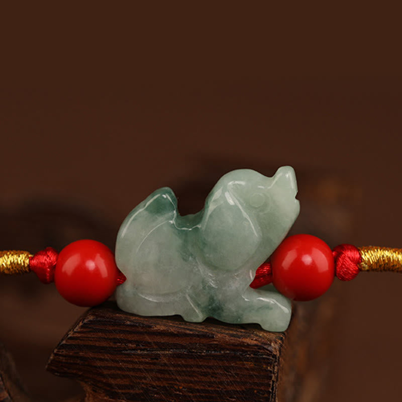 Cadena para el vientre con hilo rojo y hebilla de paz de Buddha Stones