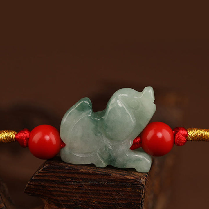 Cadena para el vientre con hilo rojo y hebilla de paz de Buddha Stones