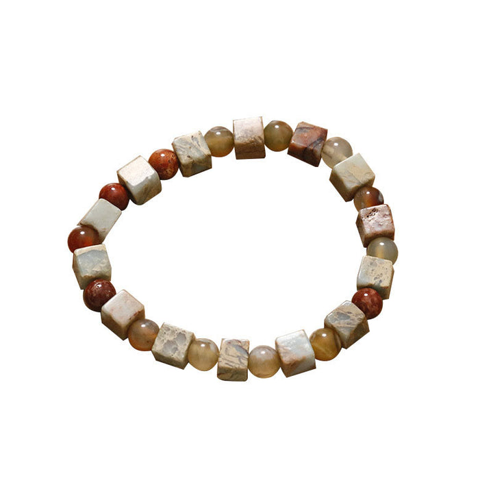 Pulsera de prosperidad de ágata roja con piedra de Shoushan y piedras de Buddha Stones