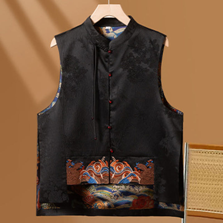 Chaleco con diseño de nubes y flores bordadas con Buddha Stones estilo vintage - image 10