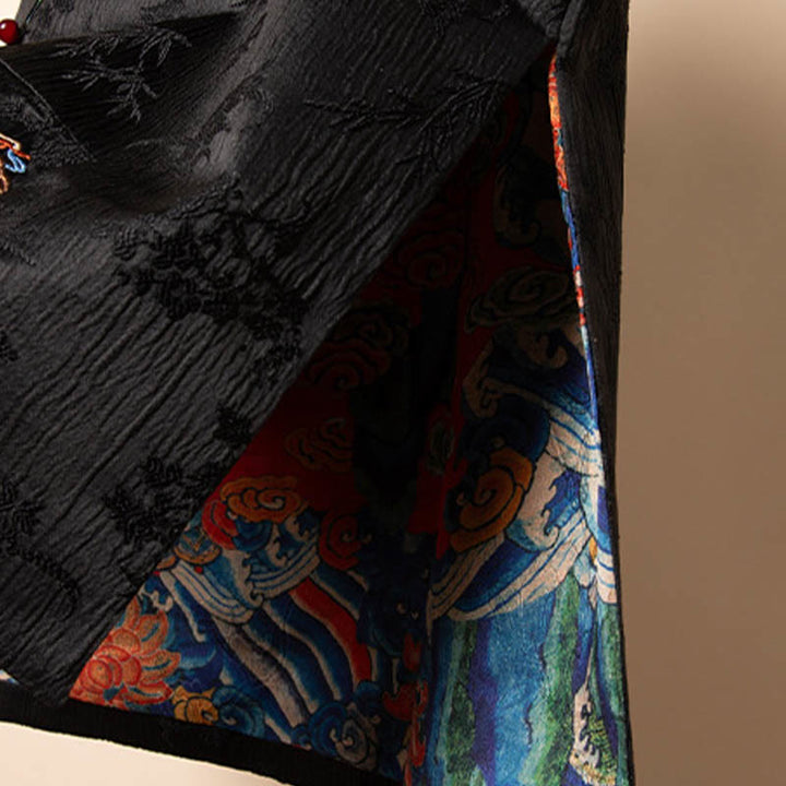 Chaleco con diseño de nubes y flores bordadas con Buddha Stones estilo vintage - image 11