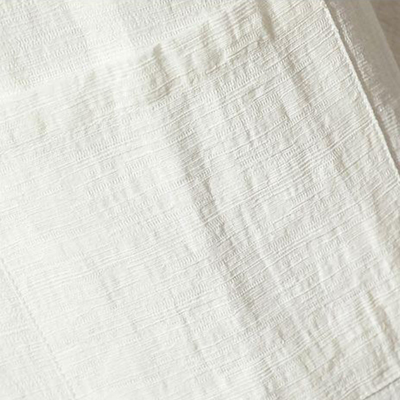 Camisa informal de lino y algodón con cuello alto y Buddha Stones - image 3